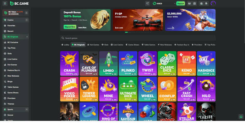 Menjelajahi Platform Permainan Resm BC GAME